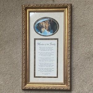 Gold Framed Family Poem Wall Art